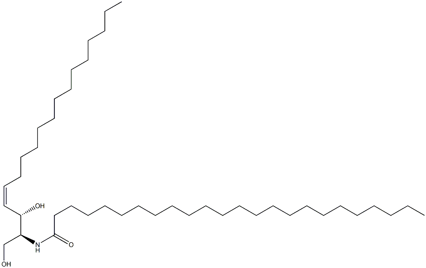 N-[(1S,2S,3Z)-1-Hydroxymethyl-2-hydroxy-3-heptadecenyl]tetracosanamide 结构式