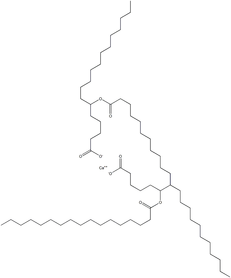 Bis(6-heptadecanoyloxyoctadecanoic acid)calcium salt 结构式