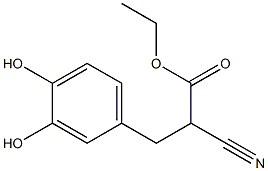 2-Cyano-3-(3,4-dihydroxyphenyl)propionic acid ethyl ester 结构式