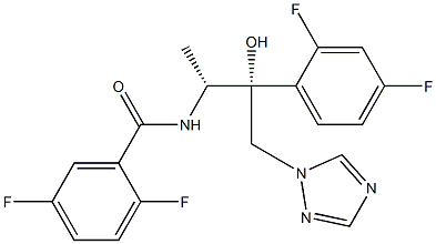 N-[(1R,2R)-2-(2,4-Difluorophenyl)-2-hydroxy-1-methyl-3-(1H-1,2,4-triazol-1-yl)propyl]-2,5-difluorobenzamide 结构式