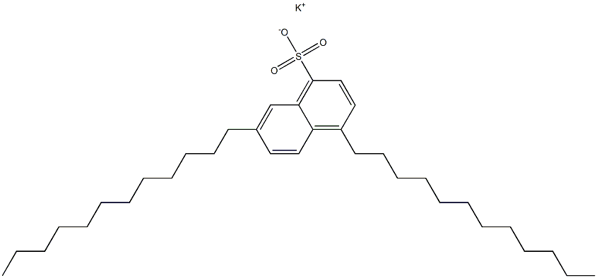 4,7-Didodecyl-1-naphthalenesulfonic acid potassium salt 结构式