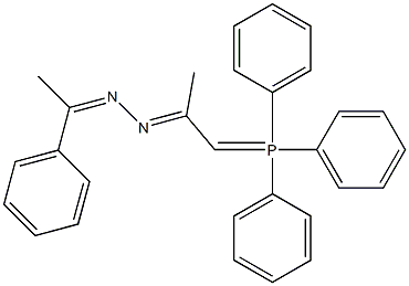 [2-(1-Phenylethylidenehydrazono)propylidene]triphenylphosphorane 结构式