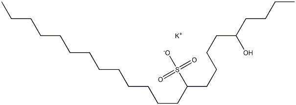 5-Hydroxytricosane-10-sulfonic acid potassium salt 结构式