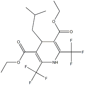 1,4-Dihydro-2,6-bis(trifluoromethyl)-4-isobutylpyridine-3,5-dicarboxylic acid diethyl ester 结构式