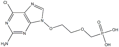 9-[2-(Phosphonomethoxy)ethoxy]-2-amino-6-chloro-9H-purine 结构式