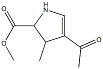 3-Acetyl-4,5-dihydro-4-methyl-1H-pyrrole-5-carboxylic acid methyl ester 结构式