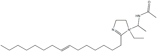 1-[1-(Acetylamino)ethyl]-1-ethyl-2-(7-pentadecenyl)-2-imidazoline-1-ium 结构式