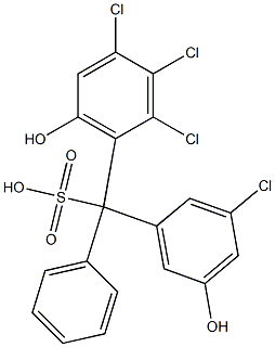 (3-Chloro-5-hydroxyphenyl)(2,3,4-trichloro-6-hydroxyphenyl)phenylmethanesulfonic acid 结构式