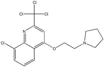 2-Trichloromethyl-4-[2-(1-pyrrolidinyl)ethoxy]-8-chloroquinoline 结构式