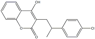 3-[2-(4-Chlorophenyl)propyl]-4-hydroxy-2H-1-benzopyran-2-one 结构式