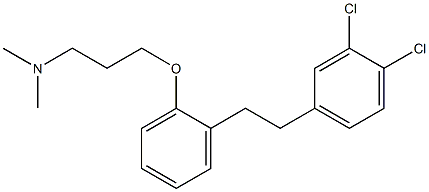 3-[2-[2-(3,4-Dichlorophenyl)ethyl]phenoxy]-N,N-dimethylpropan-1-amine 结构式
