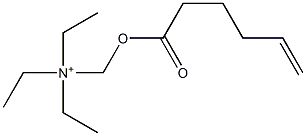 N,N-Diethyl-N-[(5-hexenoyloxy)methyl]ethanaminium 结构式