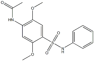 4-Acetylamino-2,5-dimethoxybenzenesulfonanilide 结构式