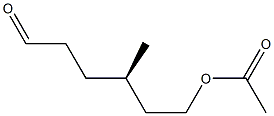 [R,(+)]-6-Acetoxy-4-methylhexanal 结构式