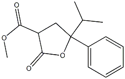 Tetrahydro-2-oxo-5-phenyl-5-isopropylfuran-3-carboxylic acid methyl ester 结构式