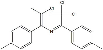 2,2,6-Trichloro-3,5-bis(4-methylphenyl)-4-aza-3,5-heptadiene 结构式