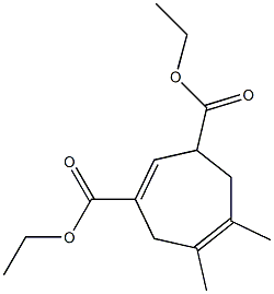 5,6-Dimethyl-1,5-cycloheptadiene-1,3-dicarboxylic acid diethyl ester 结构式