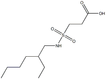 3-[[(2-Ethylhexyl)amino]sulfonyl]propanoic acid 结构式