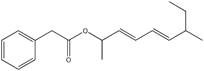 Phenylacetic acid 1,6-dimethyl-2,4-octadienyl ester 结构式