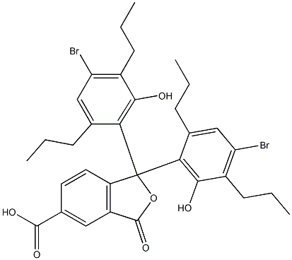 1,1-Bis(4-bromo-6-hydroxy-2,5-dipropylphenyl)-1,3-dihydro-3-oxoisobenzofuran-5-carboxylic acid 结构式