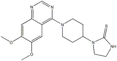 1-[1-(6,7-Dimethoxyquinazolin-4-yl)piperidin-4-yl]imidazolidine-2-thione 结构式