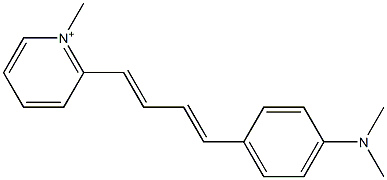 2-[4-[4-(Dimethylamino)phenyl]-1,3-butadienyl]-1-methylpyridinium 结构式