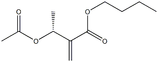 (3R)-3-Acetyloxy-2-methylenebutyric acid butyl ester 结构式