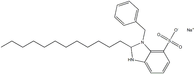 1-Benzyl-2,3-dihydro-2-dodecyl-1H-benzimidazole-7-sulfonic acid sodium salt 结构式