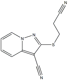 2-[(2-Cyanoethyl)thio]pyrazolo[1,5-a]pyridine-3-carbonitrile 结构式