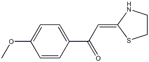 2-[(E)-4-Methoxyphenacylidene]thiazolidine 结构式
