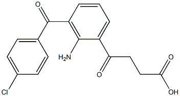 4-[2-Amino-3-(4-chlorobenzoyl)phenyl]-4-oxobutyric acid 结构式