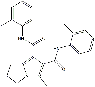 6,7-Dihydro-3-methyl-N,N'-bis(2-methylphenyl)-5H-pyrrolizine-1,2-dicarboxamide 结构式