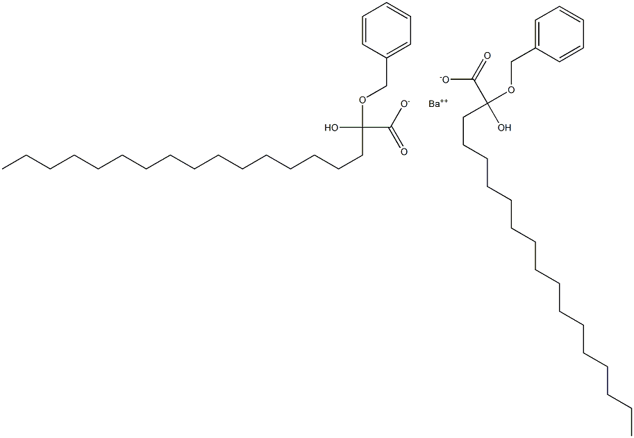 Bis(2-benzyloxy-2-hydroxystearic acid)barium salt 结构式