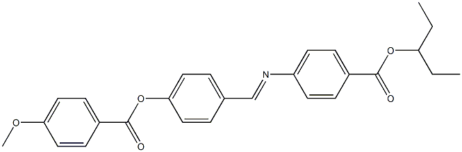 4-[4-(4-Methoxybenzoyloxy)benzylideneamino]benzoic acid (1-ethylpropyl) ester 结构式