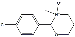 2-(4-Chlorophenyl)-3-methyl-tetrahydro-2H-1,3-oxazine 3-oxide 结构式