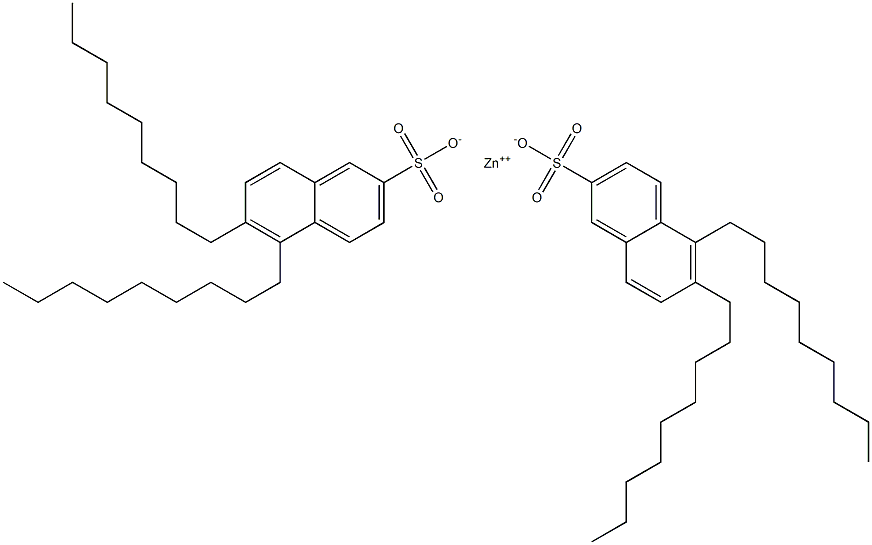 Bis(5,6-dinonyl-2-naphthalenesulfonic acid)zinc salt 结构式