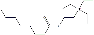 N,N,N-Triethyl-2-[(1-oxooctyl)oxy]ethanaminium 结构式