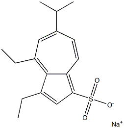 6-Isopropyl-3-ethyl-4-ethylazulene-1-sulfonic acid sodium salt 结构式