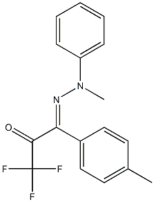 1-(2-Methyl-2-phenylhydrazono)-1-(4-methylphenyl)-3,3,3-trifluoro-2-propanone 结构式