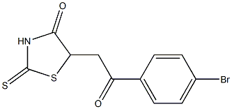 Dihydro-2-thioxo-5-[(4-bromophenyl)carbonylmethyl]thiazol-4(5H)-one 结构式