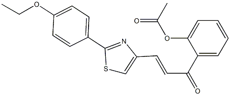 1-(2-Acetoxyphenyl)-3-[2-(4-ethoxyphenyl)thiazol-4-yl]-2-propen-1-one 结构式