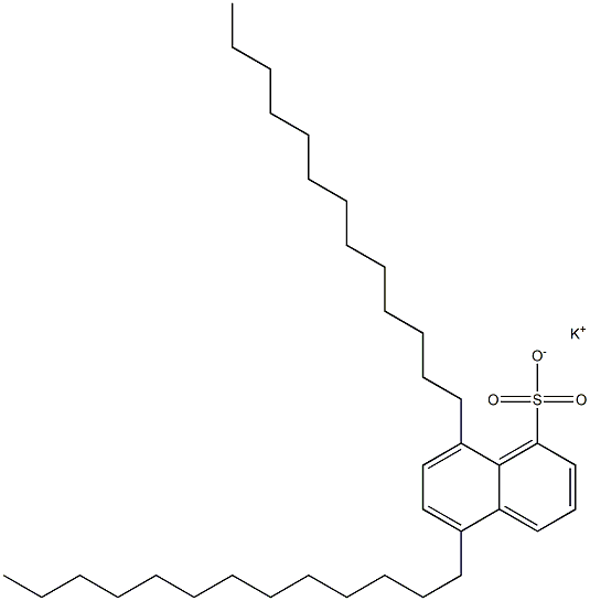 5,8-Ditridecyl-1-naphthalenesulfonic acid potassium salt 结构式