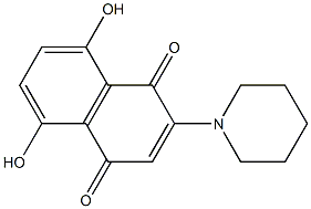 2-Piperidino-5,8-dihydroxynaphthalene-1,4-dione 结构式