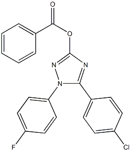 1-(4-Fluorophenyl)-5-(4-chlorophenyl)-1H-1,2,4-triazol-3-ol benzoate 结构式