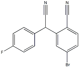(2-Cyano-5-bromophenyl)(4-fluorophenyl)acetonitrile 结构式