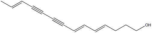 (4E,6E,12E)-4,6,12-Tetradecatriene-8,10-diyn-1-ol 结构式