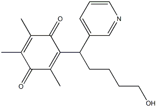 2-[1-(3-Pyridinyl)-5-hydroxypentyl]-3,5,6-trimethyl-p-benzoquinone 结构式