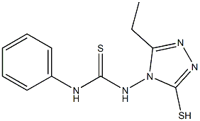 4-[[Phenylthiocarbamoyl]amino]-5-ethyl-4H-1,2,4-triazole-3-thiol 结构式