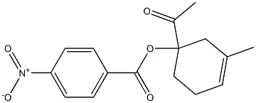 4-Nitrobenzoic acid 1-acetyl-3-methyl-3-cyclohexenyl ester 结构式