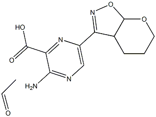 [2-Amino-5-[(3a,5,6,7a-tetrahydro-4H-pyrano[3,2-d]isoxazol)-3-yl]pyrazine-3-carboxylic acid ethyl]1-oxide 结构式